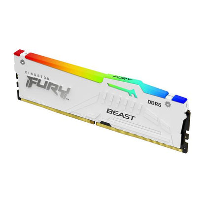 Kingston Technology FURY Beast 64GB 6400MT/s DDR5 CL32 DIMM (Kit da 2 moduli) White RGB EXPO [KF564C32BWEAK2-64]