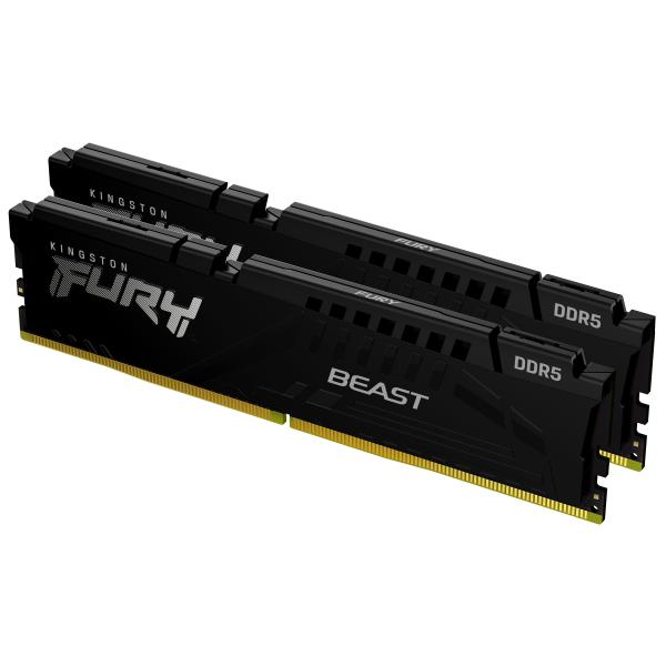 Kingston FURY Beast - 32 GB - 2 x 16 GB - DDR5 - 288-pin DIMM - Black [KF560C30BBEK2-32]
