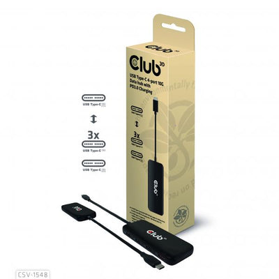 CLUB3D HUB USB GEN2 TYPE-C A 4X USB TYPE-C 10GBPS [CSV-1548]
