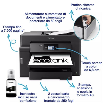Epson EcoTank Stampante monocromatica ET-M16600 [C11CJ41401]
