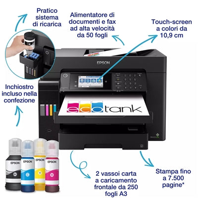 Epson EcoTank ET-16655 Ad inchiostro A3 4800 x 1200 DPI 32 ppm Wi-Fi [C11CH71411]