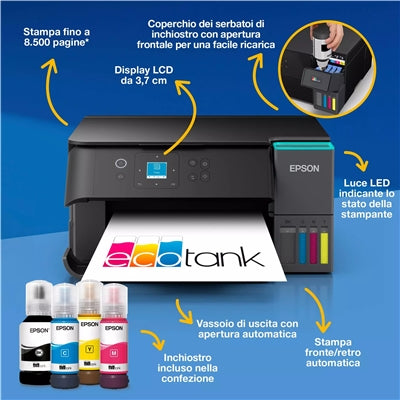 STAMPANTE EPSON MFC INK EcoTank ET-2950 C11CL41404 A4 3in1 33 ppm 100 FG , LCD USB ,USB, Wi-Fi Direct NERO Fino:31/12 [C11CL41404]