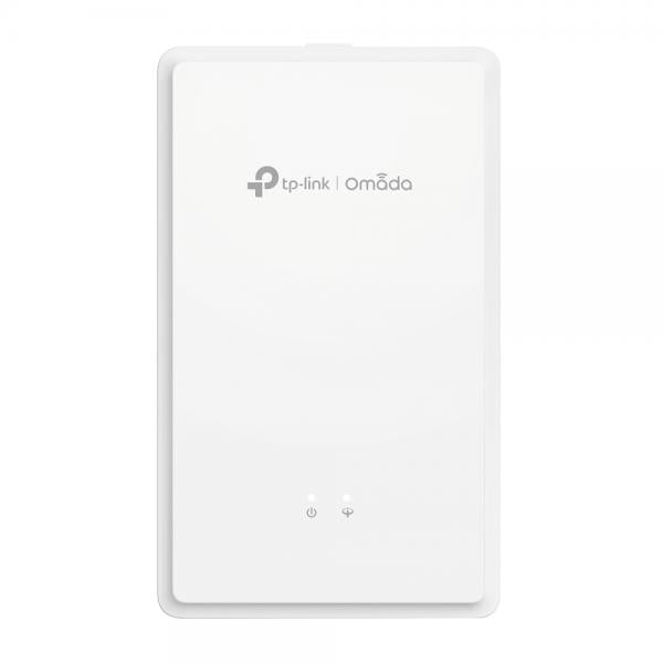 TP-Link - EAP615GP-Wall - Omada AX1800 Wall-Plate Dual-Band Wi-Fi 6 GPON Access Point, 1SC/UPC GPON+21G RJ45 Port+1RJ11 Port, 574Mbps at 2.4 GHz + 1201 Mbps at 5 GHz, AC Power, 4Internal Antenna [EAP615GP-Wall]