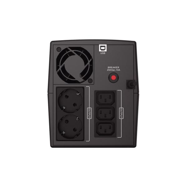 Conceptronic 1500VA 900W UPS - IEC x 3 - Schuko x 2 - HID USB - AVR [ZEUS08EM]