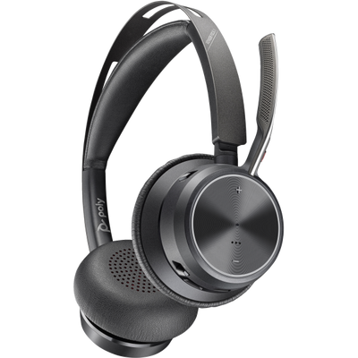 POLY Voyager Focus 2 USB-C-C Headset +USB-C/A Adapter +Charging Stand [9T9J5AA#AC3]