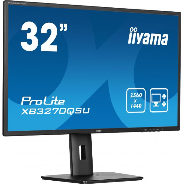Iiyama ProLite 32 inch - Quad HD IPS LED Monitor - 2560x1440 - Pivot / HAS [XB3270QSU-B1]
