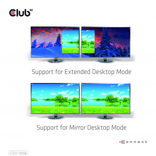 CLUB3D MST HUB TYPE C A DUAL HDMI 4K60HZ M/F + PD3.0 100 WATT [CSV-1558]