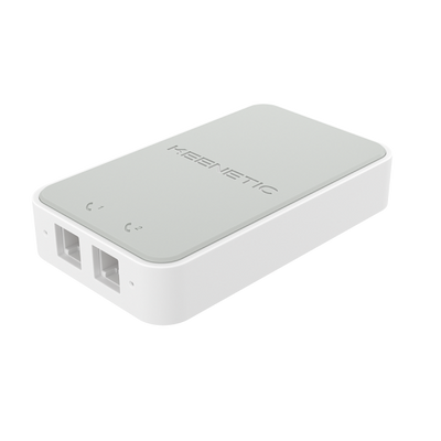 KEENETIC Linear (KN-3110), Adattatore VoIP 2 porte FXS RJ11, compatibile con tutti gli operatori [KN-3110-01EN]