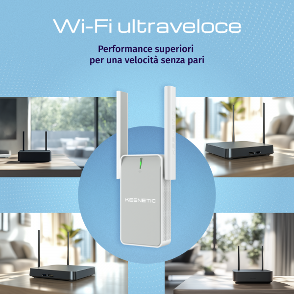 KEENETIC BUDDY 5 (KN-3311) REPEATER/EXTENDER AC1200 WI-FI EXTENDER, MESH, 1 PORTA 100 MBIT/S, MENU M [KN-3311-01-EU]