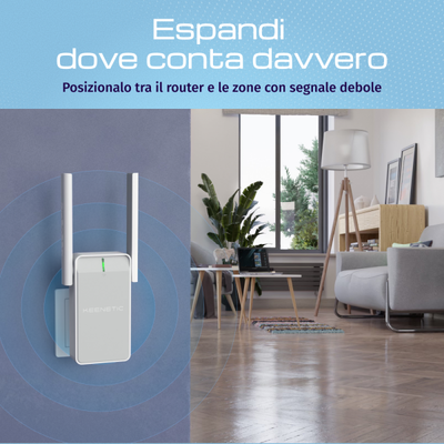 KEENETIC BUDDY 6 (KN-3411) REPEATER/EXTENDER AX3000 WI-FI EXTENDER, MESH, 1 PORTA 1GBIT/S, MENU MULT [KN-3411-01-EU]