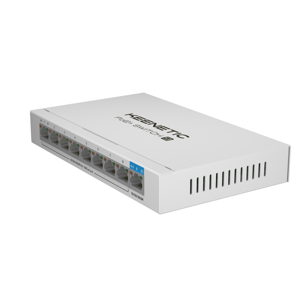 KEENETIC POE+ SWITCH 9 (KN-4710), SWITCH 1 PORTA 1GBPS + 8 PORTE 1 GBPS POE+, 30W 802.3af/at (PoE+) [KN-4710-01-EU]