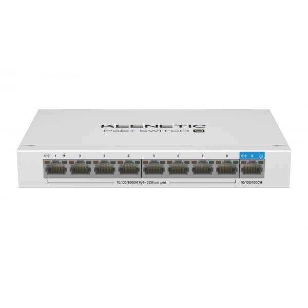KEENETIC POE+ SWITCH 9 (KN-4710), SWITCH 1 PORTA 1GBPS + 8 PORTE 1 GBPS POE+, 30W 802.3af/at (PoE+) [KN-4710-01-EU]