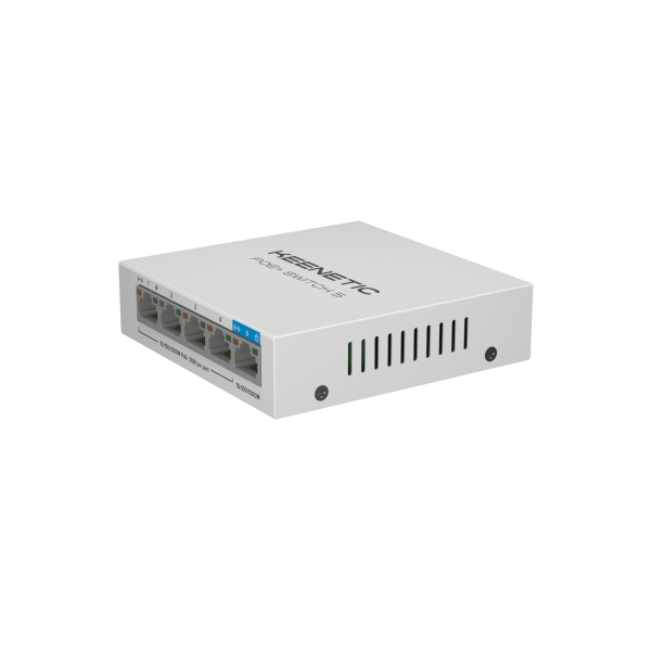 KEENETIC POE+ SWITCH 5 (KN-4610), SWITCH 1 PORTA 1GBPS + 4 PORTE 1 GBPS POE+, 30 W 802.3af/at (PoE+) [KN-4610-01-EU]