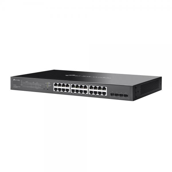 TP-Link - SG2428LP - Omada 28-Port Gigabit Smart Switch with 16-Port PoE+, 24 Gigabit Ports (16PoE+ and 8 Non-PoE), 4 Gigabit SFP Slots, 16 802.3at/af, 150 W PoE Power, 1U 19-inch Rack-mountable [SG2428LP]