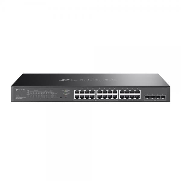 TP-Link - SG2428LP - Omada 28-Port Gigabit Smart Switch with 16-Port PoE+, 24 Gigabit Ports (16PoE+ and 8 Non-PoE), 4 Gigabit SFP Slots, 16 802.3at/af, 150 W PoE Power, 1U 19-inch Rack-mountable [SG2428LP]