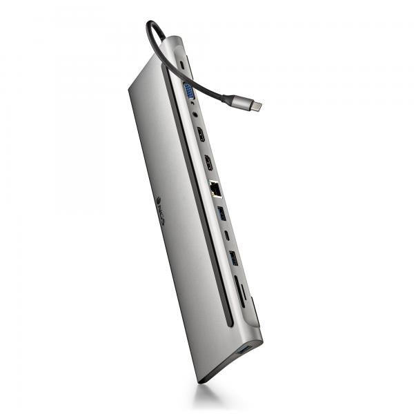 NGS DOCKING TYPE-C OUTPUT: USB 2.0 + 2x USB 3.0 + 2x HDMI + VGA + AUDIO + PD + RJ45 + USB C + SD/TF [WONDERDOCK12]