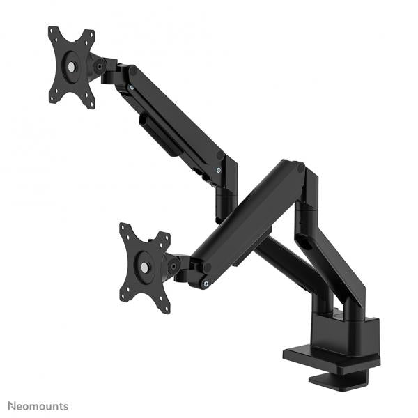 Neomounts NEXT Slim Dual Monitor Arm - 17-32inch - 1-9 kg/screen (curved 8 kg/screen) - Gas Spring - 180 Degrees - Stop Mechanism - Topfix [DS70-250BL2]