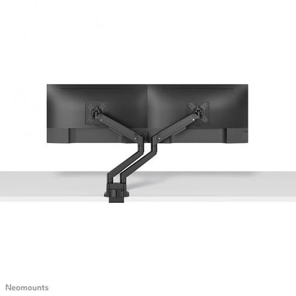 Neomounts NEXT Slim Dual Monitor Arm - 17-32inch - 1-9 kg/screen (curved 8 kg/screen) - Gas Spring - 180 Degrees - Stop Mechanism - Topfix [DS70-250BL2]