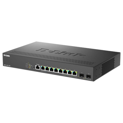 D-Link DMS-1250-10SP/E switch di rete Gestito 2.5G Ethernet (100/1000/2500) Supporto Power over Ethernet (PoE) Nero [DMS-1250-10SP/E]