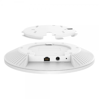 TP-Link - EAP772 - Omada BE9300 Ceiling Mount Tri-Band Wi-Fi 7 Access Point, 1x 2.5G RJ45 Port, 574Mbps at 2.4Ghz + 2880 Mbps at 5 GHz + 5760 Mbps at 6 GHz, 802.3at PoE or 12V/2.5A DC (Power Adapter [EAP772]