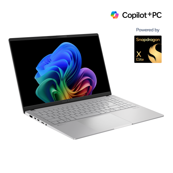 ASUS Vivobook S 15 S5507QA-MA006W Qualcomm Snapdragon X1E-78-100 Computer portatile 39,6 cm (15.6") 3K 16 GB LPDDR5x-SDRAM 1 TB SSD Wi-Fi 7 (802.11be) Windows 11 Home Olandese Argento [90NB14Q2-M00310]