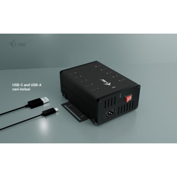 i-tec USB-C/USB-A Metal Charging + data HUB, 15W per port, 10x USB-C [CACHRGHUB10CIT]