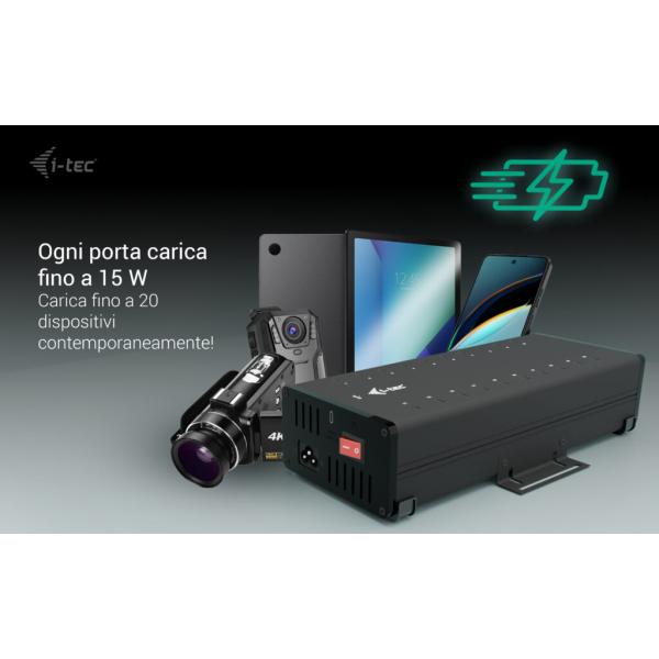 i-tec USB-C/USB-A Metal Charging + data HUB, 15W per port, 20x USB-C [CACHRGHUB20CIT]
