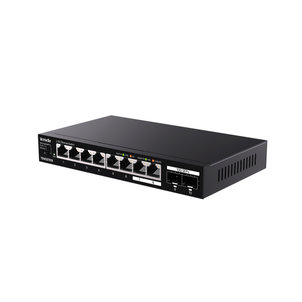 TENDA SWITCH UNMANAGED DESKTOP, 8*2.5GE + 2*10G SFP [TEM2010X]