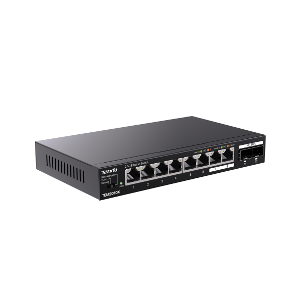 TENDA SWITCH UNMANAGED DESKTOP, 8*2.5GE + 2*10G SFP [TEM2010X]