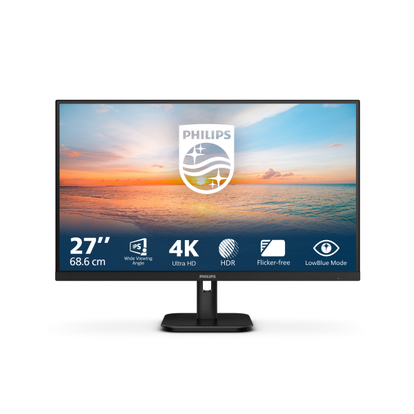 PHILIPS MONITOR 27 LED IPS 16:9 4K UHD 4MS 350 CDM, DP/HDMI, MULTIMEDIALE [27E1N1800A]