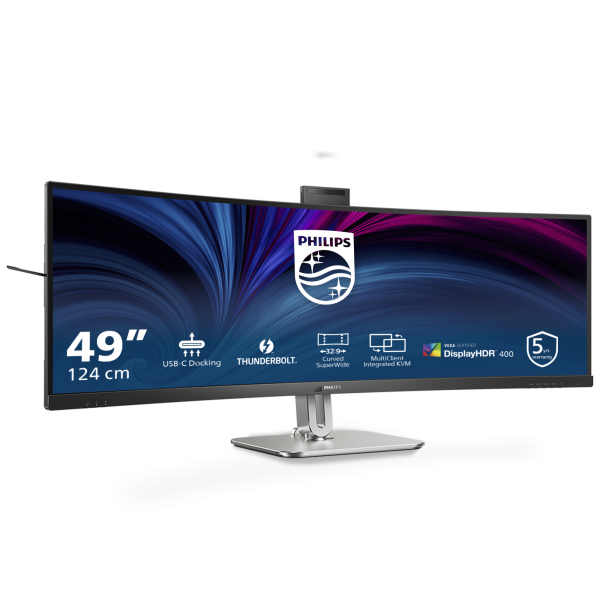 Philips 49B2U6903CH/00 Monitor PC 124 cm (48.8") 5120 x 1440 Pixel Dual QHD LCD Grigio [49B2U6903CH/00]