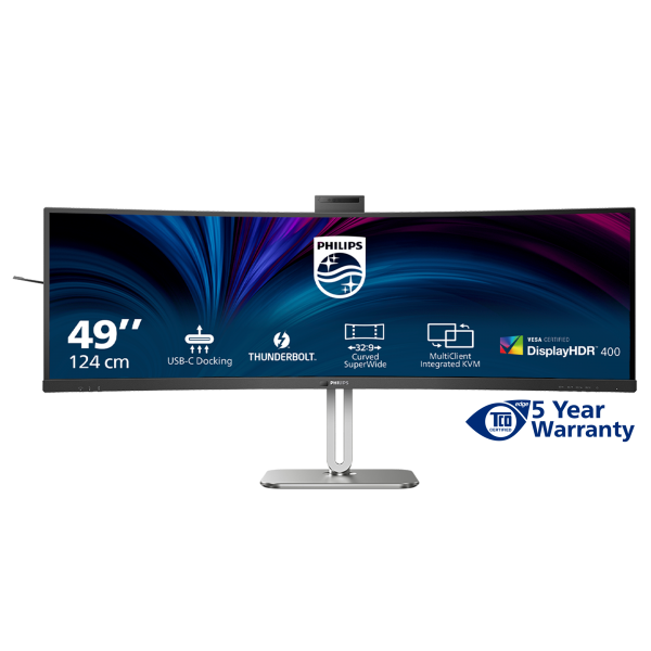 Philips 49B2U6903CH/00 Monitor PC 124 cm (48.8") 5120 x 1440 Pixel Dual QHD LCD Grigio [49B2U6903CH/00]