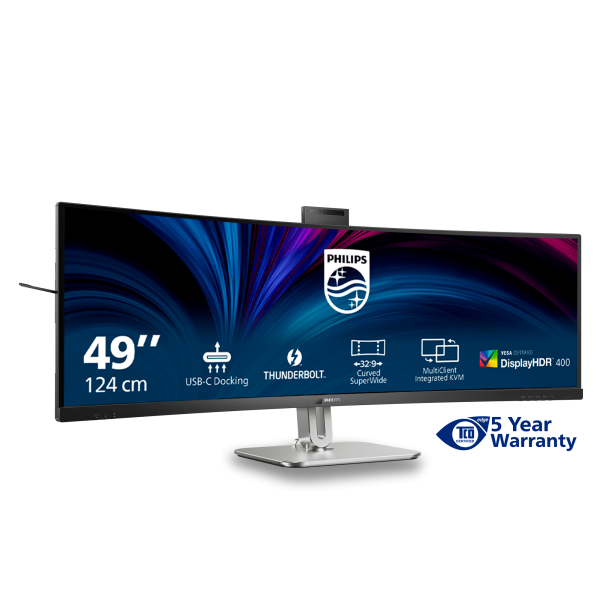 Philips 49B2U6903CH/00 Monitor PC 124 cm (48.8") 5120 x 1440 Pixel Dual QHD LCD Grigio [49B2U6903CH/00]