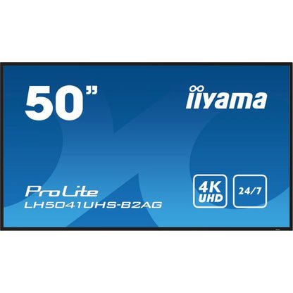 iiyama LH5041UHS-B2AG visualizzatore di messaggi Pannello piatto per segnaletica digitale 127 cm (50") LCD 500 cd/m 4K Ultra HD Nero 24/7 [LH5041UHS-B2AG]