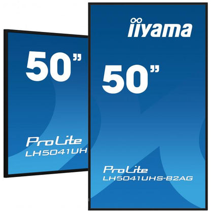 iiyama LH5041UHS-B2AG visualizzatore di messaggi Pannello piatto per segnaletica digitale 127 cm (50") LCD 500 cd/m 4K Ultra HD Nero 24/7 [LH5041UHS-B2AG]