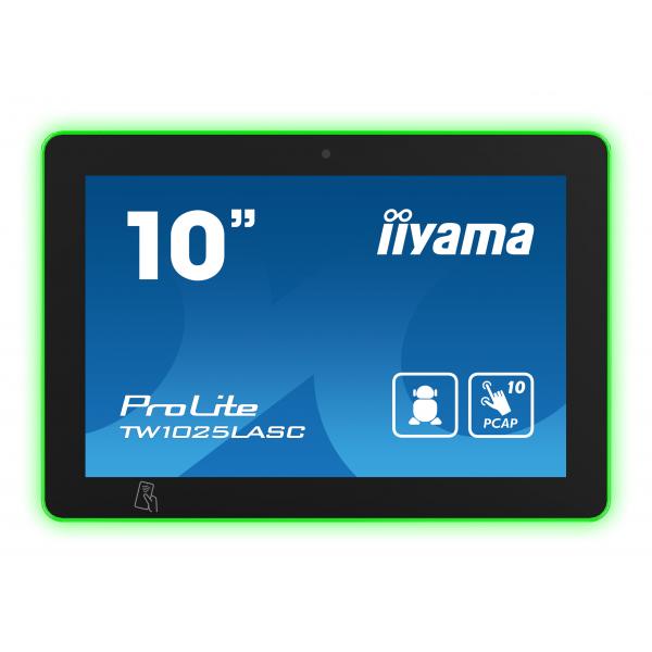 iiyama TW1025LASC-B1PNR espositore per sale riunioni 25,6 cm (10.1") 1280 x 800 Pixel LED 802.11b, 802.11g, Wi-Fi 4 (802.11n) Nero Plastica Bluetooth [TW1025LASC-B1PNR]