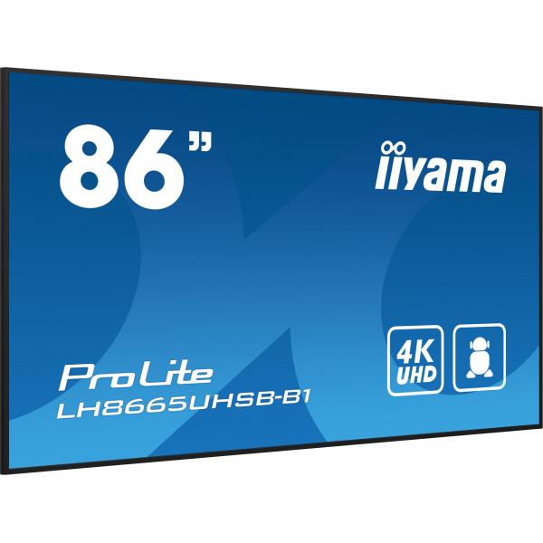 Iiyama ProLite 86 inch - 4K Ultra HD Professional Digital Signage Display - 3840x2160 [LH8665UHSB-B1]