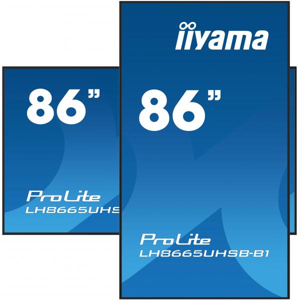 Iiyama ProLite 86 inch - 4K Ultra HD Professional Digital Signage Display - 3840x2160 [LH8665UHSB-B1]