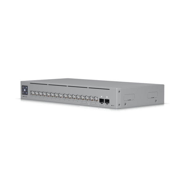 Ubiquiti-USW-Pro-Max-16-EU-UniFi 16Port Layer 3 Etherlighting switch with 4x 2.5 GbE RJ45 ports, 12x GbE RJ45 ports, 2x 10G SFP+ ports - fanless [USW-Pro-Max-16-EU]