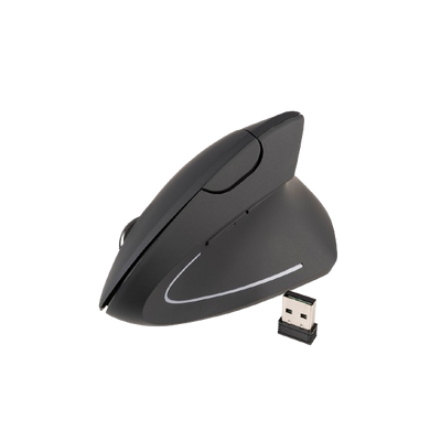 TUCANO MOUSE VERTICALE ERGONOMICO WIRELESS RICARICABILE,6 TASTI, NERO [MA-WMV-BK]