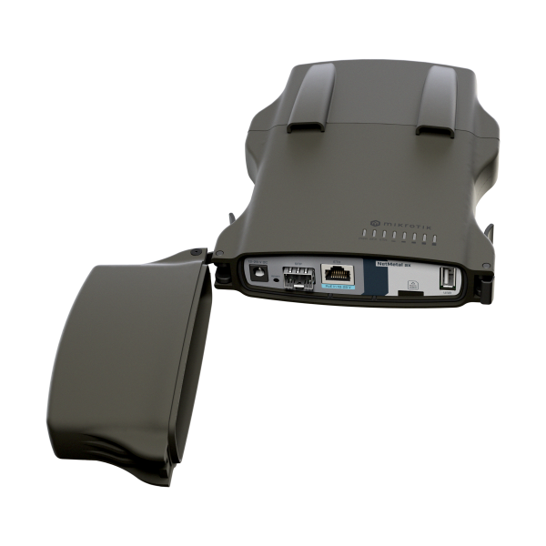 MikroTik, NetMetal ax with dual-core ARM IPQ-5010 800 MHz CPU, 256MB RAM, 1x2.5Gbps SFP port, 1xGigabit LAN, built-in dual-band 2.4 GHz 802.11b/g/n/ax dual-chain, 5 GHz 802.11a/n/ac/ax dual-chain wire [L23UGSR-5HaxD2HaxD-NM]