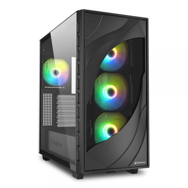 Sharkoon REBEL C80G RGB Midi Tower Nero [REBELC80GRGB]