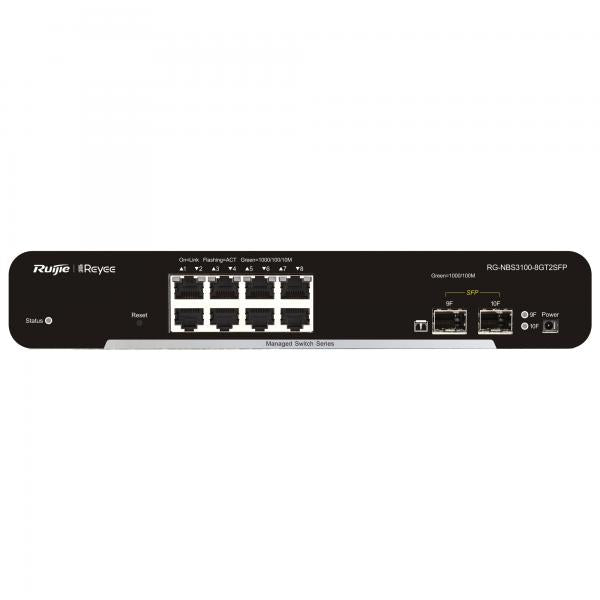 REYEE CLOUD SWITCH MANAGED GIGABIT L2 8 PORTE, 2 SLOT SFP (CHASSIS METALLICO DESKTOP) [RG-NBS3100-8GT2SFP]