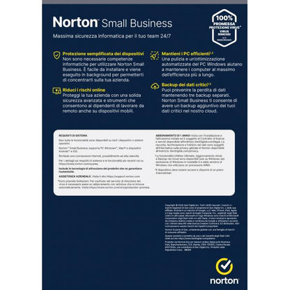NORTON SMALL BUSINESS - 250GB IT 1 USER 10 DEVICE 12 Mesi BOX [21454860]
