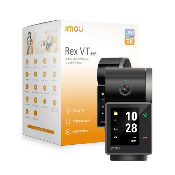 IMOU REX VT PRO TELECAMERA INTERNA 5MP CON SCHERMO 2.4", PULSANTE VIDEOCALL, AI IMOU SENSE, SIRENA [IPC-S2VBP-5M0WR]