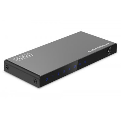 Digitus 1x4 HDMI Splitter - 4K - 60Hz - HDCP 2.2 - EDID Control - Black [DS-55337]