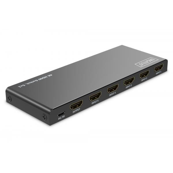 Digitus 5x1 HDMI Switch - 4K - 60Hz - HDCP 2.2 - Black [DS-55332]