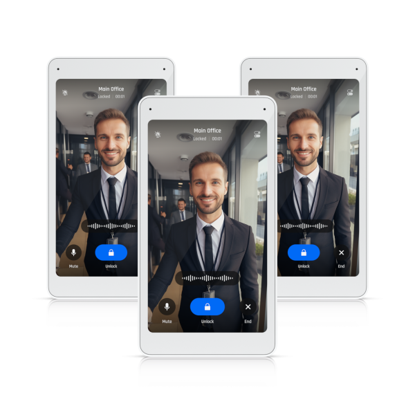 Ubiquiti - Wall-mounted video display that pairs with the Access Intercom for convenient visitor screening and remote access control. 3-pack [UA-Intercom-Viewer-3]