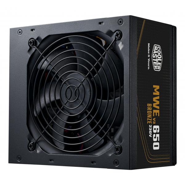 COOLER MASTER ALIMENTATORE MWE BRONZE 650 V3 650W 80+ BRONZE ATX 3.1 120MM FAN [MPE-6501-ACABW-3BEU]
