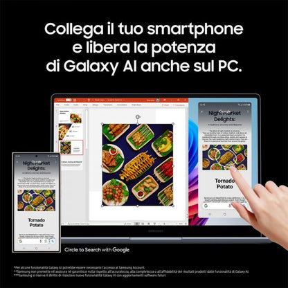 Samsung Galaxy Book4 Edge Laptop, Elite X, 16GB RAM, 512GB SSD, 14" Super AMOLED, Windows 11 Home, Sapphire Blue [NP940XMA-KB1IT]